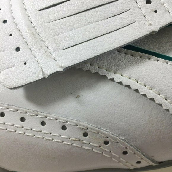 Etonic Golf Shoes ST 8500 Womens 7.5 M Kiltie Fringe White Green Teal - Picture 5 of 12